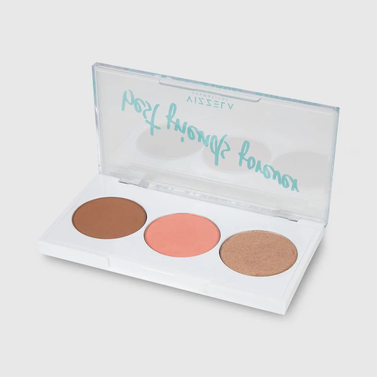 Paleta BFF - Vizzela Cor 03 - Contorno, Blush e Iluminador